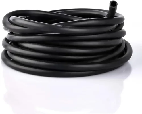 Tubo de silicona de 1/4" ID, JoyTube - Tubo de silicona negro de grado alimenticio de 1/4" ID x 3/8" OD 19.68 pies de silicona pura de alta