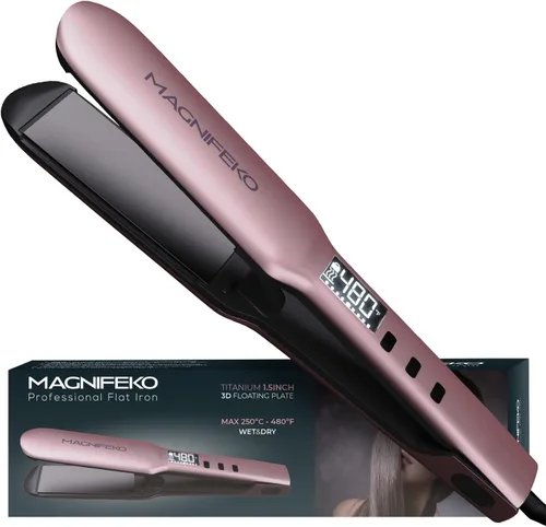 Miniatura 7 de Plancha de pelo de cerámica - Plancha - Plancha de Cabello Profesional (Negro)