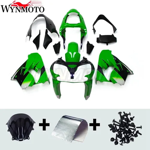Miniatura 2 de Kit de carenado negro verde apto para Kawasaki 2000 2001 ZX-9R NINJA 00 01 ZX9R motocicleta ABS inyección de plástico Carrocería ZX9R-2000-16