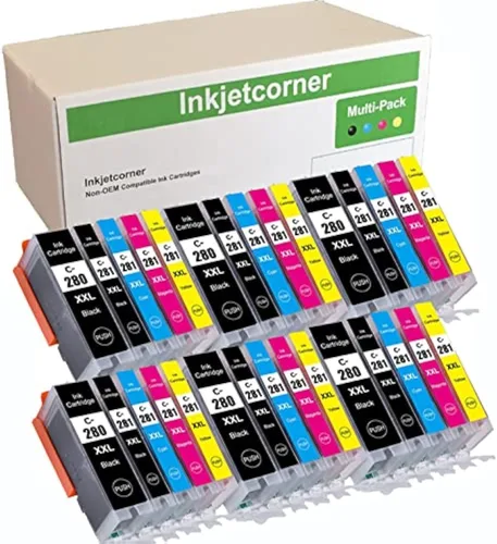 Cartuchos de tinta compatibles de repuesto para PGI-280XXL CLI-281XXL PGI 280 XXL CLI 281 para uso con TR8620a TR8622a TS9520a TS9521Ca TS702a