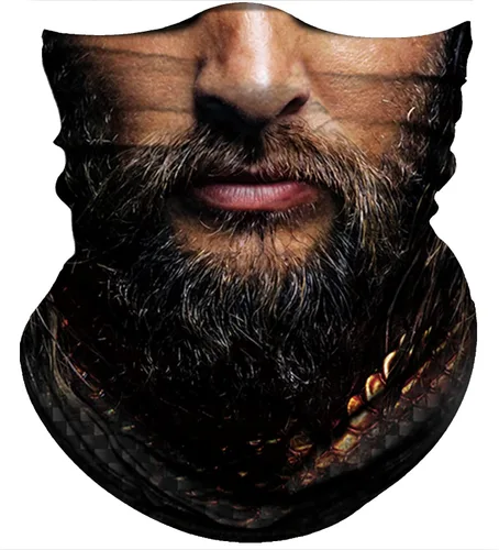 Miniatura 8 de Obacle Bandana máscara facial cuello polaina tubo máscara hombres mujeres para protección solar contra el polvo Bandera de calavera blanca y negra