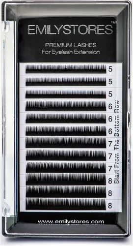Extensiones de pestañas inferiores para cejas debajo de las pestañas postizas inferiores mezcladas J Curl 0.004 in Longitud 0.197 in 0.236 in 0.276