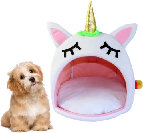 Miniatura 5 de Hemobllo Unicornio cama para perro, sofá nido de viaje, lavable a mano, cómodo, tamaño s