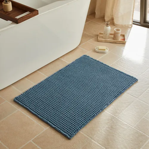 Miniatura 105 de Triohero Tapete de baño con diseño de gofre, tapete de baño pequeño y bohemio, antideslizante, lavable, ultra suave, súper absorbente, de secado