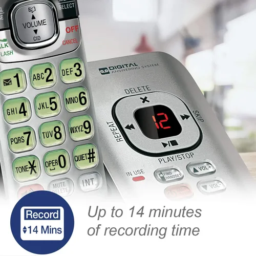 Miniatura 2 de Teléfono inalámbrico VTech DECT 6.0, Plateado 3 Teléfonos Plata
