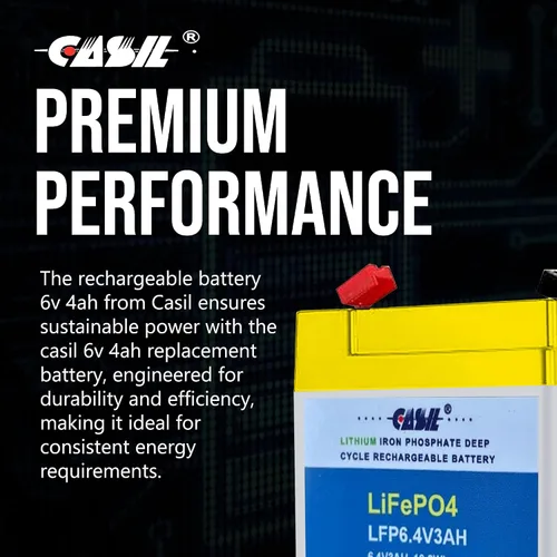 Miniatura 3 de Casil Batería de 6V 4Ah para juguetes de paseo, recargable SLA, plomo ácido sellado, reemplazo CA640, compatible con NT6-4 Neata, batería recargable