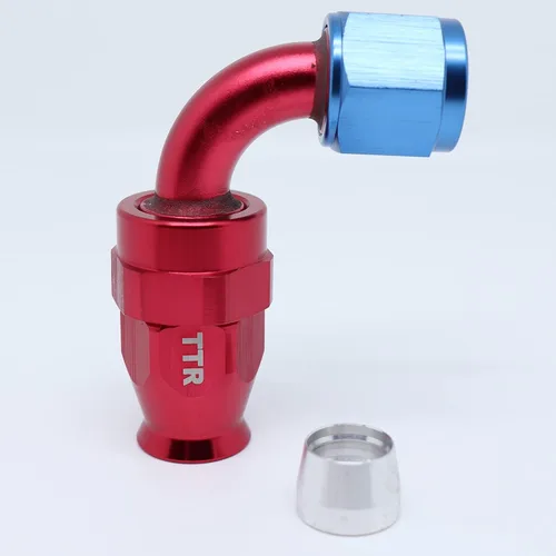 Miniatura 6 de TT Racing AN-10 Acero inoxidable PTFE (teflón) Gas combustible etanol E85 manguera de línea de aceite de 20 pies con kit giratorio de extremo