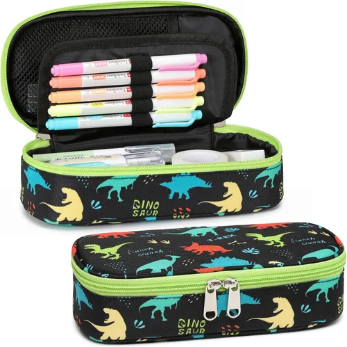 Miniatura 27 de Bagseri Pencil Case for Kids - Expandable Pencil Case for Boys Pencil Pouch Pencil Box Organizer Cute Pencil Bag for Student School, Black Football