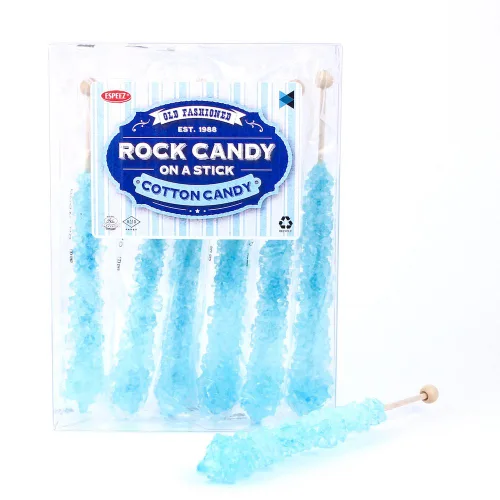 Miniatura 21 de Palitos de caramelo de roca extragrandes: 12 paletas de cereza rosa – envueltas individualmente – Palitos de caramelo de roca de cristal