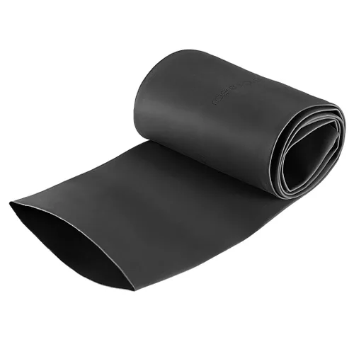 Miniatura 16 de Uxcell tubo termorretráctil, 4 "(100 mm) de diámetro, 162 mm de ancho plano, tubo reducible 2: 1, funda para cables de 1 m - Negro