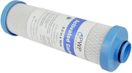 Miniatura 3 de Filtro de agua RV Bloque de carbón activado Cartucho de Push-Nipple OEM 2.5 x 10" para carcasa RCS/FR1 Sustituye a KW1 y FRE-10-BN