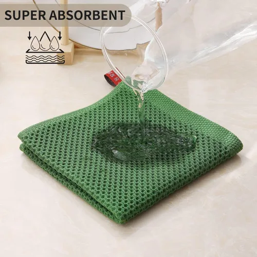 Miniatura 78 de Kitinjoy - Paños de cocina de 100 % algodón, tela de tejido gofrado, paño de limpieza ultrasuave, absorbente y de secado rápido. Beige