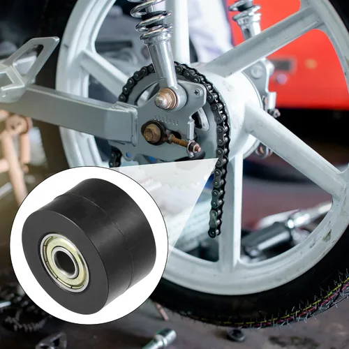 Miniatura 2 de Motoforti Guía de rueda tensor de rodillo deslizante de polea de cadena de transmisión de 0.315 in para bicicleta de calle, motocicleta, ATV