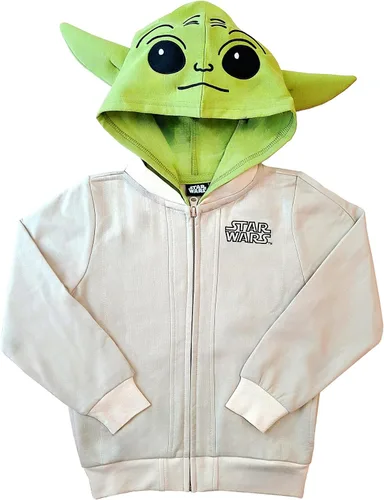 Miniatura 6 de Star Wars Mandalorian Grogu Zip-Up Hoodie for Toddler Size Adorable and Cozy Little Kids Jacket with Baby Yoda Face & Ear
