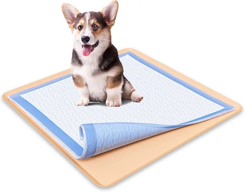 Miniatura 22 de TidyFriend - Bandeja para almohadillas de entrenamiento de 24 x 24 pulgadas, soporte de silicona para almohadillas de entrenamiento para cachorros