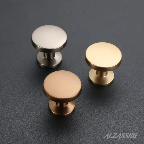 Miniatura 4 de Alzassbg Paquete de 15 Pomos de Gabinete de Níquel Satinado Cepillado, 1.1 Pulgadas (30mm) de Diámetro Pomos Redondos de Gabinete Accesorios