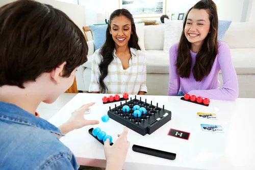 Miniatura 3 de Mattel Games Juego de fiesta desplegable de rebote para niños, adultos y noche familiar, rebote rápido o pelotas van volando para 1-4 jugadores