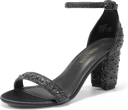 Miniatura 38 de DREAM PAIRS - Sandalias de tacón grueso y bajo para mujer