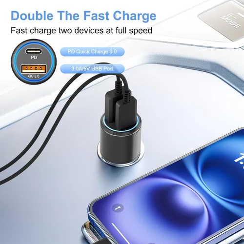 Miniatura 5 de Samsung - Cargador súper rápido tipo C, 25 W PD USB C cargador de pared/coche para Samsung Galaxy S26/S25/S24/S23/S22/Plus/Ultra/FE/Note