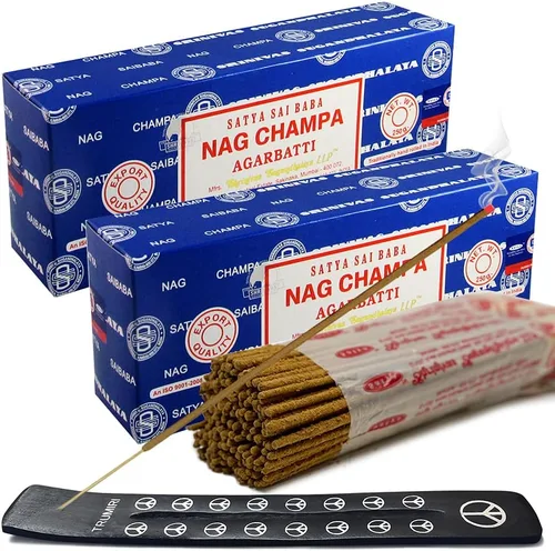 Miniatura 30 de TRUMIRI Paquete de soportes para incienso con varillas de incienso Satya Sai Baba Nagchampa de 3.53 oz (100 g) - Paquete de 1