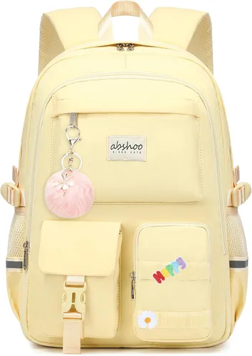 Miniatura 16 de Mochila grande para estudiantes con laptop de abshoo para mujeres universitarias, adolescentes de escuela secundaria y media, bolsa de libros, Beige