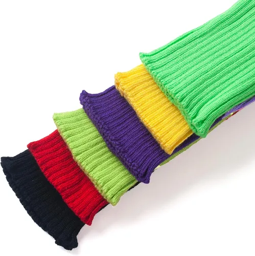 Miniatura 6 de Calentadores de piernas para niños y niñas, calcetines de pierna de punto neón acanalado, calentadores de piernas para bebés, calentadores de brazos