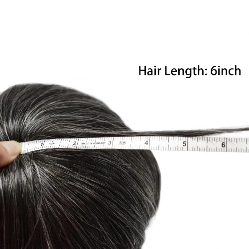 Miniatura 5 de Sistema de cabello para hombre Cabello humano suizo encaje tupé para hombres Piezas de pelo Toupee para hombres Sistema de reemplazo de cabello