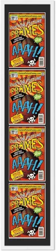 Miniatura 135 de Marco de cómic negro con alfombrilla negra para cómics de la Edad Dorada