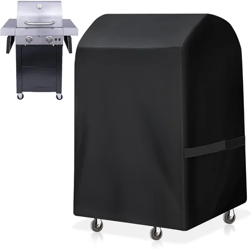 Miniatura 14 de NEXCOVER Funda redonda para parrilla 19.5” de diámetro por 32” de alto, cubierta para barbacoa, cubierta para ahumador, cubierta para barbacoa