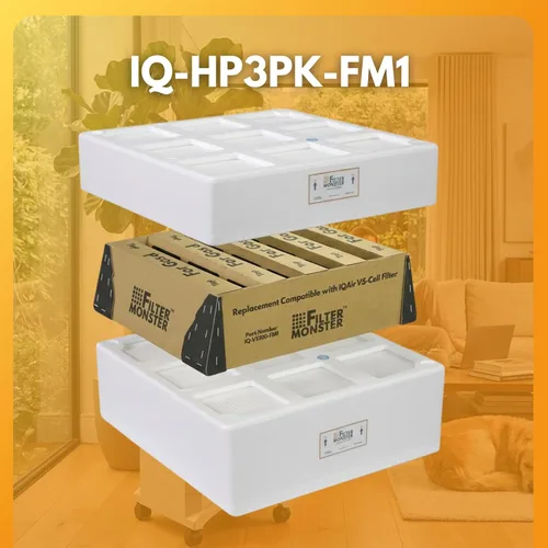Miniatura 6 de Filter-Monster - Paquete de filtros de aire de repuesto, juego de 3 filtros, compatible con purificador de aire IQAir HealthPro Series