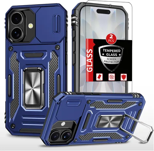 Miniatura 31 de Funda para iPhone 12 Pro Max con 2 protectores de pantalla, cubierta deslizante integrada para cámara para 12Pro Max, funda para teléfono