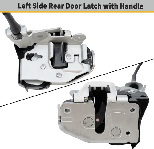 Miniatura 4 de Pestillo de puerta trasera con manija – Lado izquierdo del conductor – Compatible con Ford E150 E250 E350 E450 1992-2019, kit de pestillo de puerta