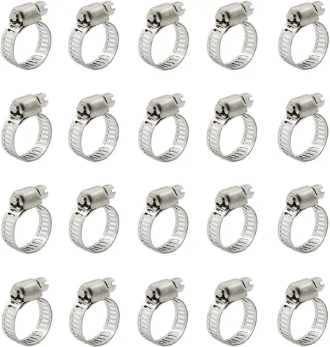 Miniatura 20 de 20 abrazaderas de cable, abrazaderas ajustables de acero inoxidable 304 para conductos, abrazadera de tubo, abrazadera de conducto de aire