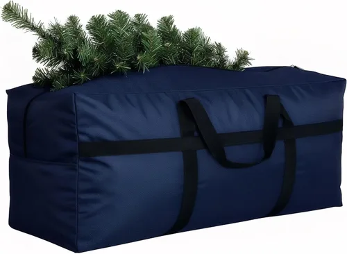 DoYiKe Bolsa de lona de almacenamiento extra grande con cremalleras y asas, bolsa de lona plegable grande para viajes Azul