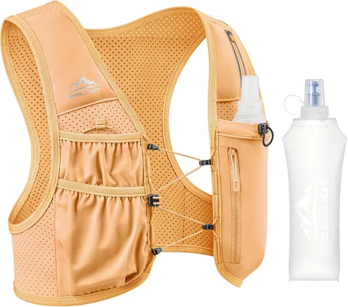 Miniatura 13 de Zelvot Chaleco de correr para mujeres y hombres, patente original de Estados Unidos, correas ajustables para el pecho, chaleco de hidratación