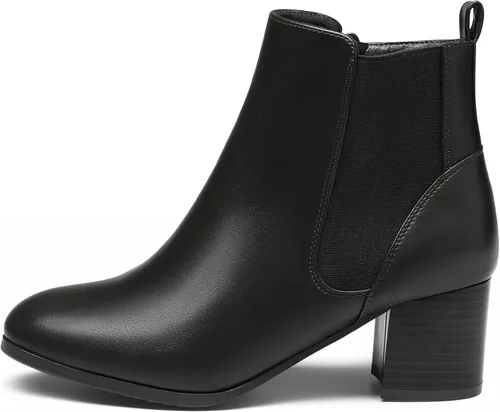 Miniatura 2 de DREAM PAIRS Botas elásticas Gore Chelsea para mujer, botines de tacón grueso