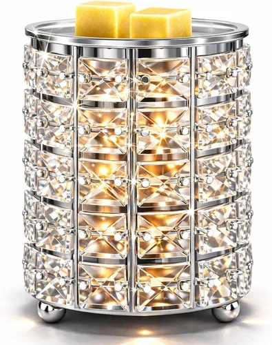 Miniatura 9 de Calentador de cera de cristal de hierro forjado, quemador de aceite eléctrico, cera derretida para el hogar, cocina, sala de estar, dormitorio, spa