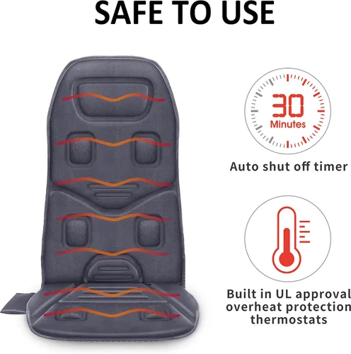Miniatura 9 de COMFIER Masajeador de cuello inalámbrico y cojín de asiento de masaje