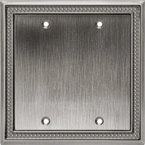 Miniatura 93 de Henne Bery Sunken Pearls - Placa de pared decorativa resistente para interruptor, cubierta para tomacorrientes (doble dúplex, níquel satinado)