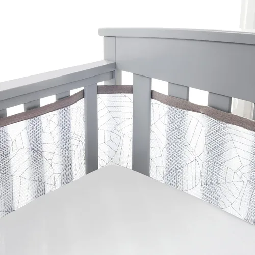 Miniatura 13 de BreathableBaby Forro transpirable de malla para cunas de tamaño completo, malla deluxe de 4mm, Elefantes (Tamaño 4FS cubre 3 o 4 lados)