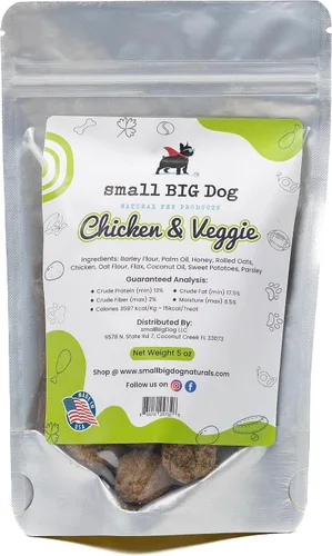 Golosinas de pollo y verduras, suaves, 5 onzas, sin trigo, ingredientes 100% naturales, deliciosas, ideales para perros mayores y aquellos con