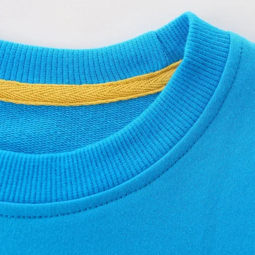 Miniatura 4 de Bumeex Sudadera de algodón con cuello redondo para niño pequeño 2-7T