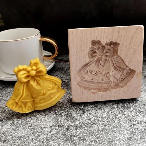 Miniatura 10 de Sello para galletas de búho 2 de madera - Molde tallado y prensa para pan de jengibre y galletas DIY (owl 2)