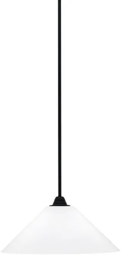 Miniatura 277 de Toltec Lighting Paramount - Mini colgante de 1 luz en acabado negro mate con cristal de arte perla de 7 pulgadas y estilo negro