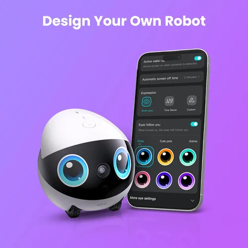 Miniatura 8 de Enabot EBO Air 2 Plus FamilyBot 3K Cámara Doméstica Robot: Cámara para Interior, Robot Acompañante Movible, Video de 2 Vías, Modo de Chat de IA