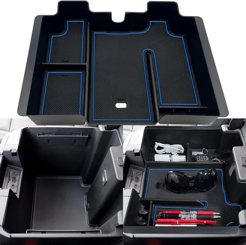 Miniatura 10 de Bandeja organizadora de consola central se adapta a accesorios para GMC Sierra/Chevy Silverado 1500 2019-2022, Silverado/Sierra 2500 HD/3500 HD