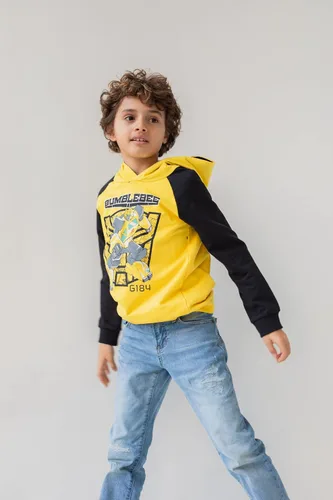 Miniatura 3 de Transformers Sudadera con capucha de manga larga de vellón para niños Optimus Prime Bumblebee