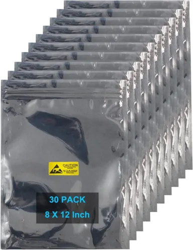 Bolsas antiestáticas Bolsa de blindaje ESD con etiquetas antiestáticas para disco duro SSD HDD Tarjeta madre Tarjeta de video RAM Dispositivos