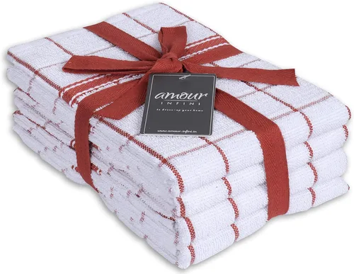 Miniatura 21 de AMOUR INFINI Juego de 8 paños de cocina - Ultra suaves, altamente absorbentes, paños de cocina de algodón terry de secado rápido de 12"x12" pulgadas