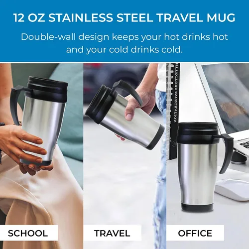 Miniatura 6 de Koolatron Kenmore - Cafetera de una sola porción y taza de viaje de acero inoxidable, compatible con cápsulas/pods y café molido, compatible con K